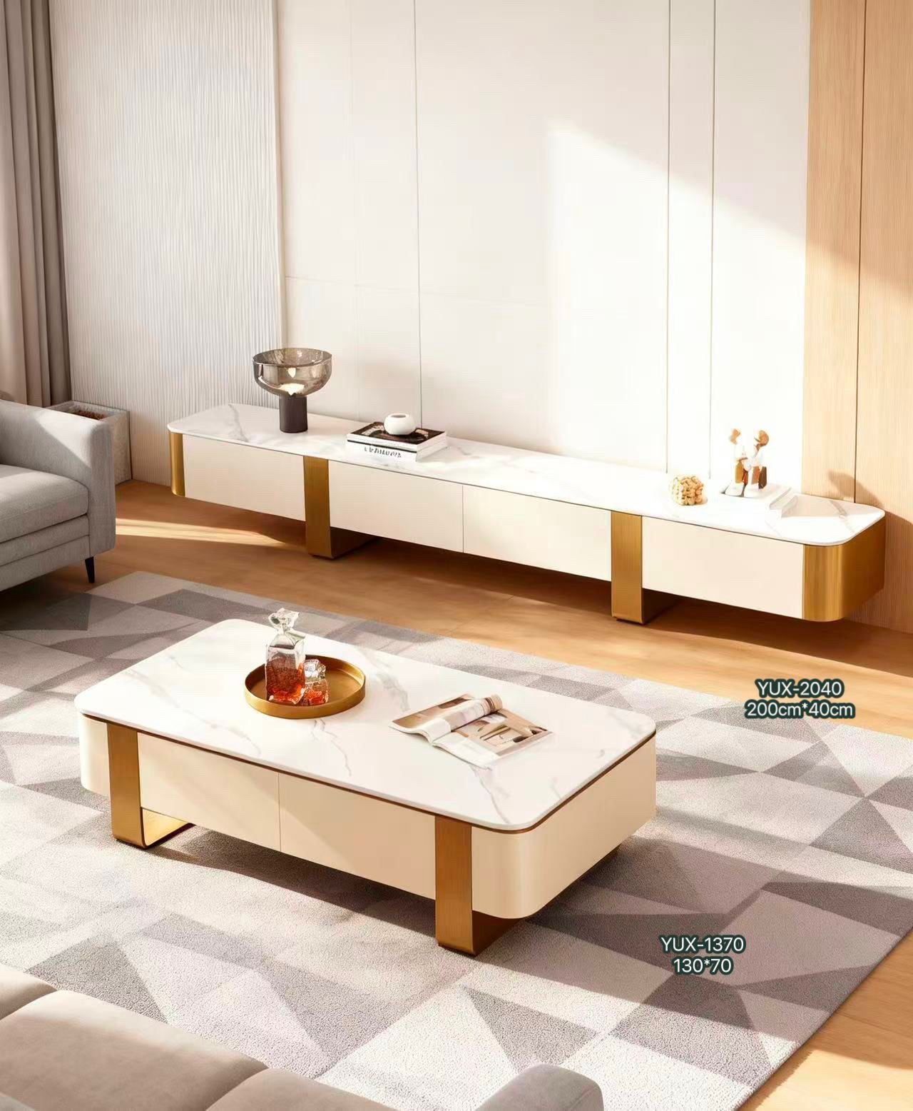 Luxury Coffee Table & TV Stand Set
